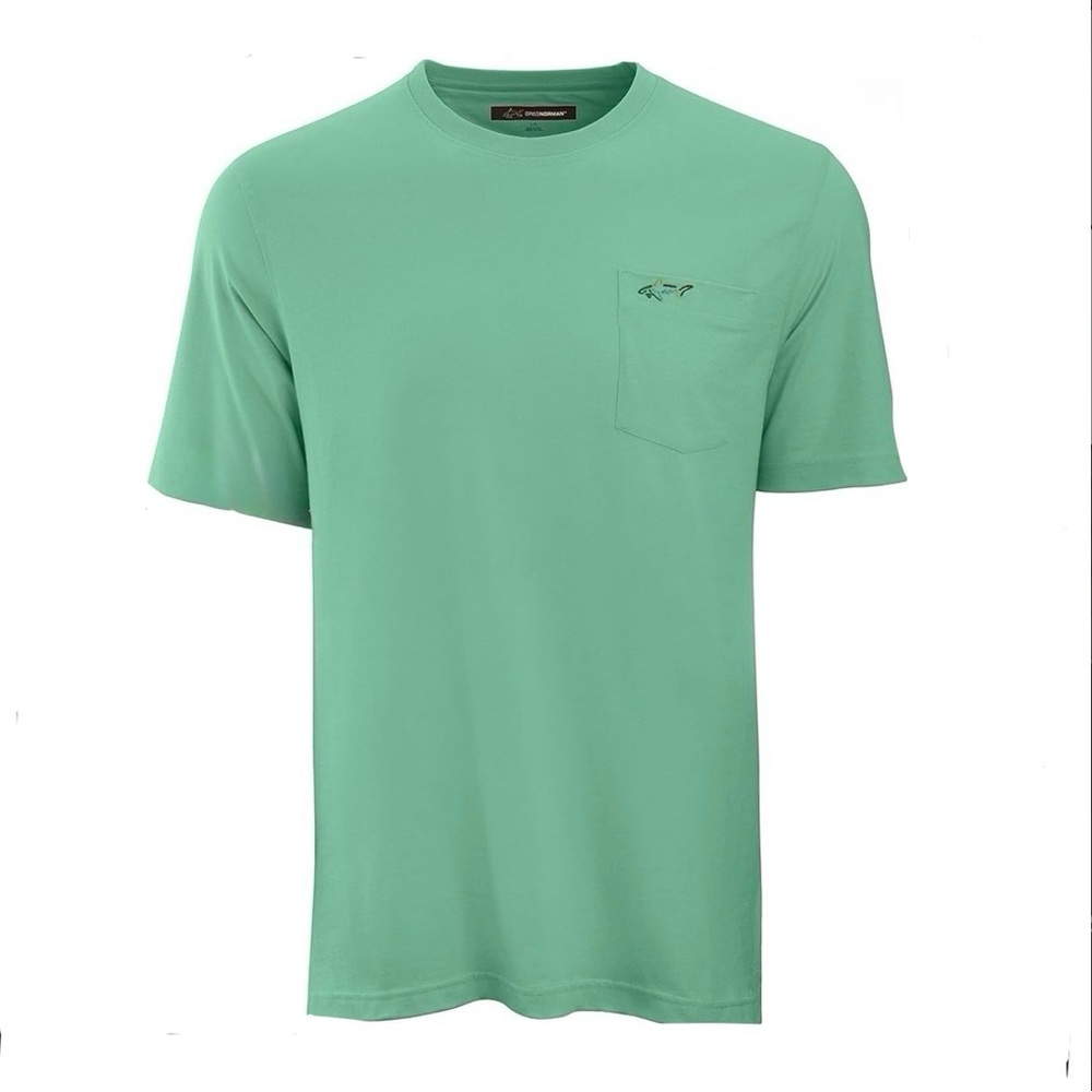 Greg Norman Teal Pocket Tee
